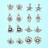 16Pcs 8 Styles UV Plating Alloy Enamel Pendants FIND-FS0002-74-7