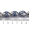 Handmade Blue and White Porcelain Beads PORC-I027-16C-4