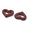Heart Shape Polymer Clay Rhinestone Beads CLAY-NH0001-09A-03-3