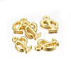 Golden Plated Alloy Letter Pendants X-PALLOY-J718-01G-P-2