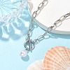 Imitation Pearl Beads Pendant Necklaces NJEW-JN04732-02-2