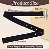 1Pc Black Cloth Waist Belly Belts AJEW-GF0014-51P-2
