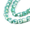 Electroplate Glass Beads Strands X-EGLA-N002-13-A07-3