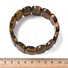 Natural Tiger Eye Beads Stretch Bracelets for Women Men BJEW-I323-02E-5