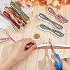 12Pcs 12 Colors Polyester Book Headbands OCOR-FH0001-36-3