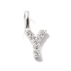 925 Sterling Silver with Cubic Zirconia Charms STER-Q004-01Y-S-1