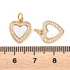 Valentine's Day Brass Micro Pave Clear Cubic Zirconia Pendants ZIRC-F148-12C-G-3
