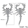 Fashionable Exaggerated Alloy Punk Animal Scorpion Stud Earrings For women's party IH9940-1