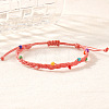 Glass Beads Braided Bead Bracelets TN6908-1-1