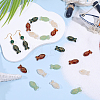 60Pcs 4 Colors Glass Beads GLAA-SC0003-46-4