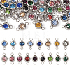  34Pcs 17 Colors 304 Stainless Steel Rhinestone Links Connectors STAS-TA0002-21-1