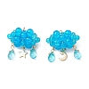 2Pcs 2 Styles Glass Bead & 304 Stainless Steel & 201 Stainless Steel Pendants PALLOY-MZ01307-02-1
