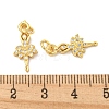 Rack Plating Brass Micro Pave Clear Cubic Zirconia Pendants KK-B093-21G-3