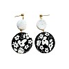 Handmade Polymer Clay & 304 Stainless Steel Stud Dangle Earrings WG2F15C-01-4