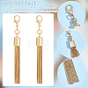 Unicraftale 2Pcs Alloy Keychain Tassel Chain Pendant Decoration HJEW-UN0001-24-5