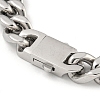 Non-Tarnish 201 Stainless Steel Cuban Link Chain Bracelets for Women and Men BJEW-F473-01P-03-3