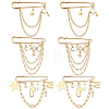 6Pcs 3 Stylesc Alloy Safety Pins JEWB-HY0001-66A-6