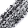 Crackle Transparent Glass Beads Strands GLAA-N068-02A-01-1