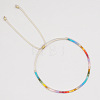 Adjustable Plastic Beaded Slider Bracelets YS6543-4-2