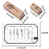 Gorgecraft Plants and Flowers Style Wooden Rubber Stamps DIY-GF0001-30-2