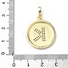 Brass Micro Pave Clear Cubic Zirconia Pendants KK-L253-17G-K-3