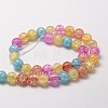 Crackle Glass Round Beads Strands CCG-E001-6mm-02-2