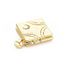 Brass Micro Pave Clear Cubic Zirconia Diffuser Locket Pendants for Teachers' Day X-ZIRC-T004-96G-NF-3