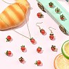 40Pcs Transparent Resin with Transparent Glass Pendants PALLOY-CJ00193-6