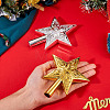 2Pcs 2 Colors Plastic Christmas Treetop Star Ornament AJEW-TA0003-49-6