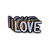 Rainbow Word LOVE Enamel Pins JEWB-P030-M01-1