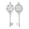Tibetan Style Alloy Key Pendant Cabochon Bezel Settings LS-PALLOY-J494-51AS-2