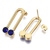 201 Stainless Steel Stud Earrings X-STAS-R115-27A-G-2