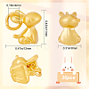 20Pcs Matte Style Alloy Rabbit Charms FIND-SC0003-87-2