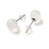 Natural Quartz Crystal Stud Earrings X-G-B075-02P-03-2