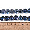Electroplate Transparent Glass Beads Strands EGLA-B012-AB19-4