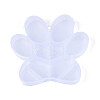 Paw Print 10 Grids Plastic Bead Storage Containers with Hinged Lid CON-T001-05-2