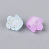 Frosted Transparent Acrylic Beads FACR-T009-01A-3