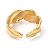 Ion Plating(IP) 304 Stainless Steel Twist Rope Shape Open Cuff Ring for Women X-RJEW-E063-06G-3