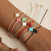 7Pcs Resin Cross Bead Braided Bracelets Sets ME3400-4