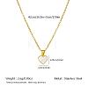 Natural White Shell 304 Stainless Steel Heart Pendant Necklaces for Women BL5235-2-2