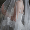 Nylon Tulle Lace Flower Bridal Veils HULI-PW0002-020-2