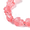 Transparent Glass Enamel Beads Strands GLAA-B021-06H-3