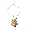 Cute Bees Acrylic Pendant Decoration HJEW-G026-01D-2