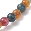 Natural Green Jade Imitation Tourmaline Beaded Stretch Bracelets for Women Men BJEW-JB13468-4
