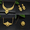 Alloy Pendant Necklaces & Stud Dangle Earrings & Rings & Link Bracelets Sets WG80561-01-4