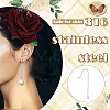 100Pcs 3 Styles 316 Surgical Stainless Steel Earring Hooks FIND-YW0005-50-3
