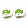 Rack Plating Alloy Enamel Pendants ENAM-T014-02B-RS-3