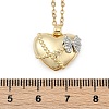 Brass Crossed Bowknot Heart Pendant Necklaces NJEW-K280-06G-02-3