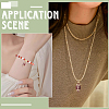 6Pcs Rack Plating Brass Micro Pave Cubic Zirconia Pendants KK-SC0007-84-5