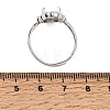 Brass Micro Pave Cubic Zirconia Finger Rings CU-CBA260E-05P-4